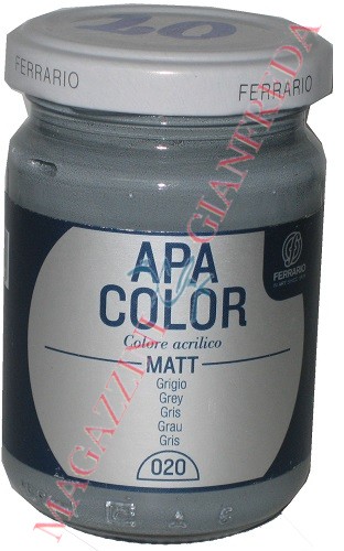 VASO VETRO ACRILICO APA COLOR 150 ml GRIGIO